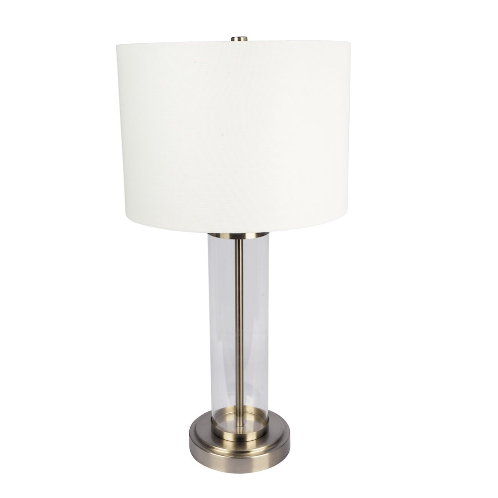 Modern Crystal Glass Table Lamp with Fabric Shade 🇺🇸
