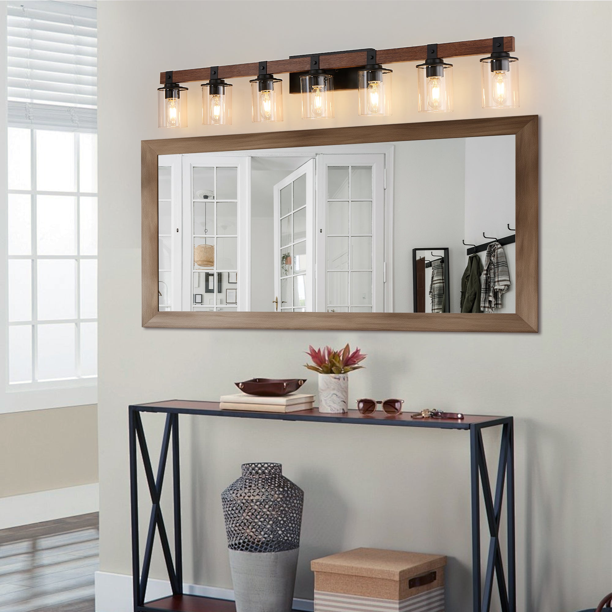 50" Rustic 7-Light Vanity Light