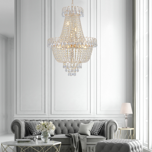 Modern Gold Crystal Chandelier for Living Room & Dining Room 🇺🇸