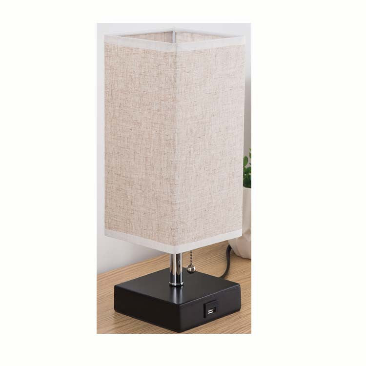 Table lamp linen square table lamp study bedside table lamp 🌍