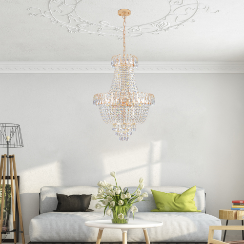 Modern Gold Crystal Chandelier for Living Room & Dining Room 🇺🇸