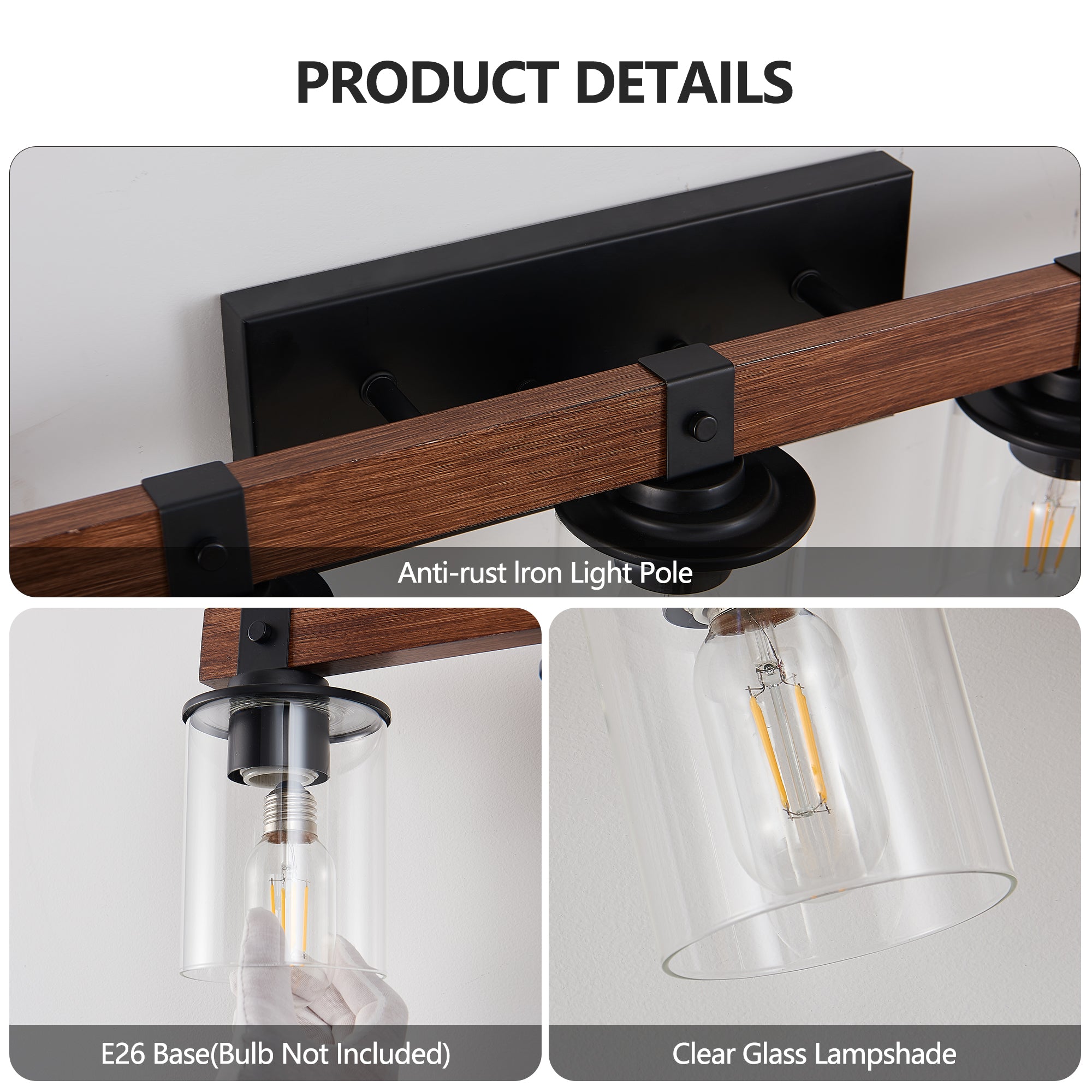 50" Rustic 7-Light Vanity Light
