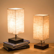 Table lamp linen square table lamp study bedside table lamp 🌍