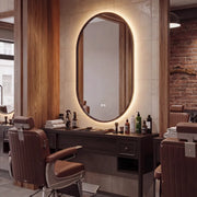 LED Barber Mirror with Lights 48x30 - Haircut Mirror, Barbershop Mirrors for Barber Station